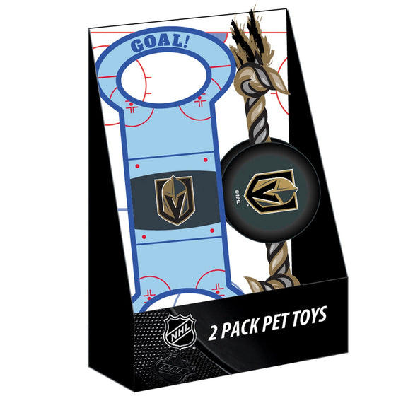 Las Vegas Golden Knights 2PC Pet Toy Box Set - by Pet First