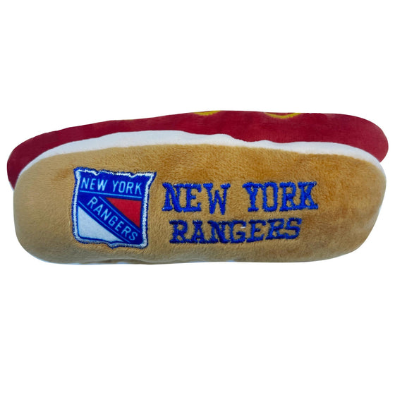 NHL New York Rangers Hot Dog Toy - By Pets First
