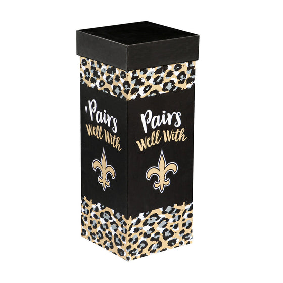 New Orleans Saints Glass 17oz Wine Stemmed Boxed - 757 Sports Collectibles