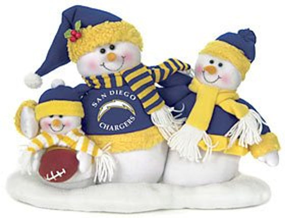 San Diego Chargers Table Top Snow Family - 757 Sports Collectibles