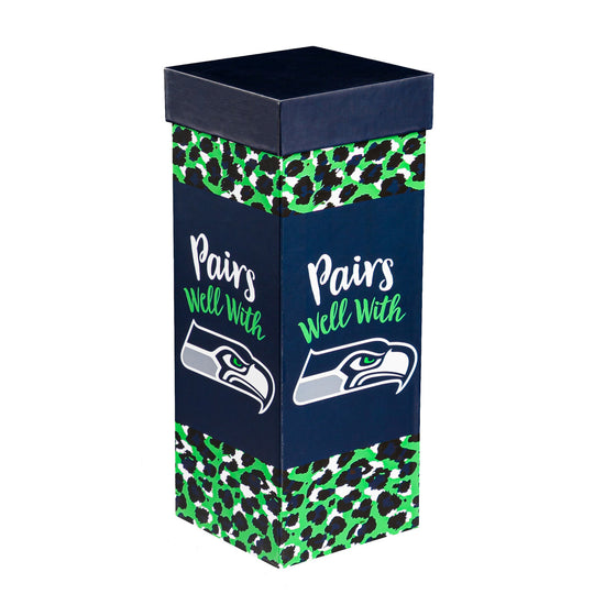 Seattle Seahawks Glass 17oz Wine Stemmed Boxed - 757 Sports Collectibles