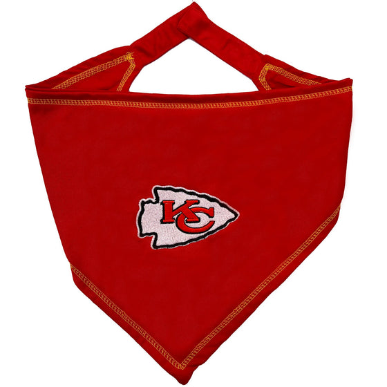 Kansas City Chiefs Tie Around Bandana Pets First