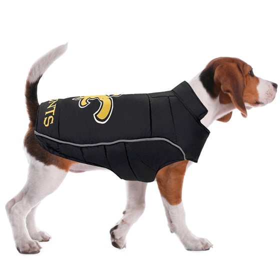 NEW ORLEANS SAINTS PUFFER VEST Pets First - 757 Sports Collectibles