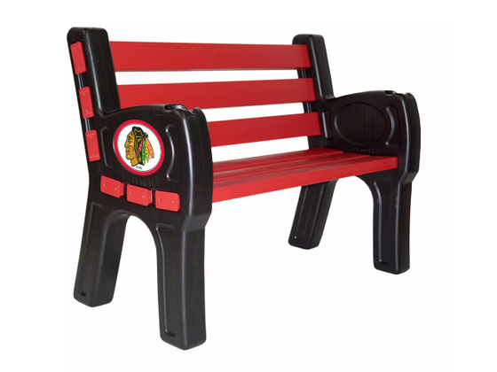 Imperial Chicago Blackhawks Park Bench