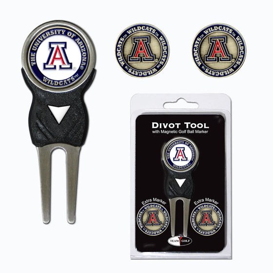 Arizona Wildcats Divot Tool Pack With 3 Golf Ball Markers - 757 Sports Collectibles