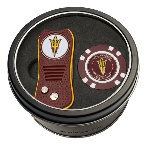 Arizona State Sun Devils Tin Set - Switchfix, Golf Chip - 757 Sports Collectibles