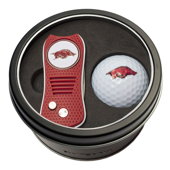 Arkansas Razorbacks Tin Set - Switchfix, Golf Ball - 757 Sports Collectibles