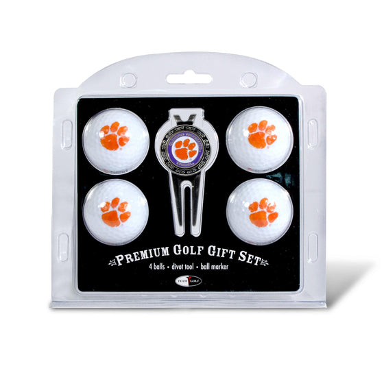 Clemson Tigers 4 Golf Ball And Divot Tool Set - 757 Sports Collectibles