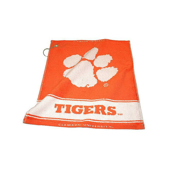 Clemson Tigers Jacquard Woven Golf Towel - 757 Sports Collectibles