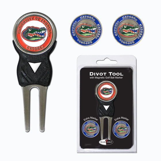 Florida Gators Divot Tool Pack With 3 Golf Ball Markers - 757 Sports Collectibles