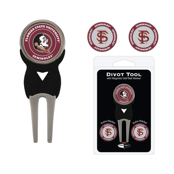 Florida State Seminoles Divot Tool Pack With 3 Golf Ball Markers - 757 Sports Collectibles