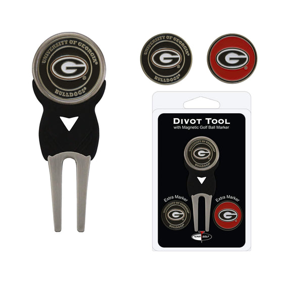 Georgia Bulldogs Divot Tool Pack With 3 Golf Ball Markers - 757 Sports Collectibles