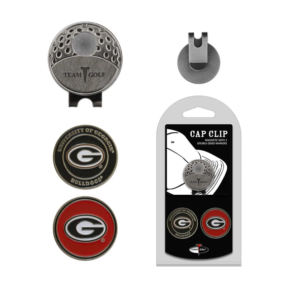 Georgia Bulldogs Cap Clip With 2 Golf Ball Markers - 757 Sports Collectibles