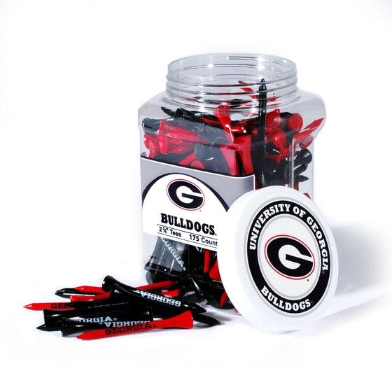 Georgia Bulldogs Jar Of 175 Golf Tees - 757 Sports Collectibles