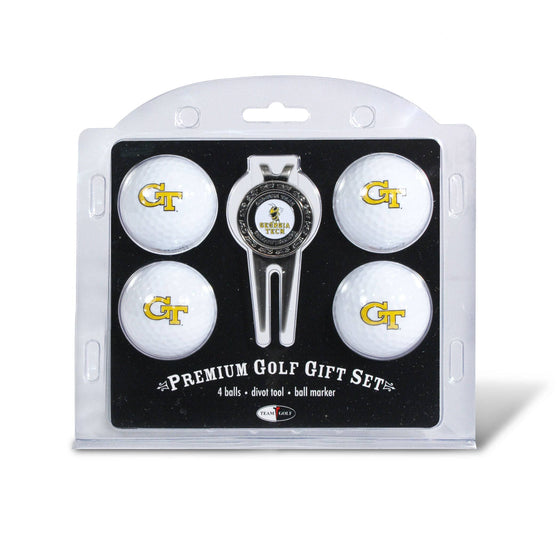 Georgia Tech Yellow Jackets 4 Golf Ball And Divot Tool Set - 757 Sports Collectibles