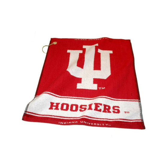 Indiana Hoosiers Jacquard Woven Golf Towel - 757 Sports Collectibles