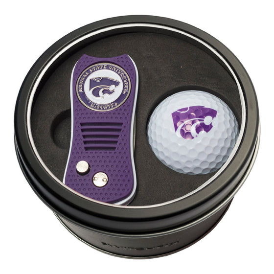 Kansas State Wildcats Tin Set - Switchfix, Golf Ball - 757 Sports Collectibles