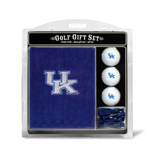 Kentucky Wildcats Embroidered Golf Towel, 3 Golf Ball, And Golf Tee Set - 757 Sports Collectibles