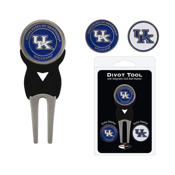 Kentucky Wildcats Divot Tool Pack With 3 Golf Ball Markers - 757 Sports Collectibles