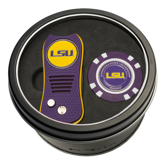 LSU Tigers Tin Set - Switchfix, Golf Chip - 757 Sports Collectibles