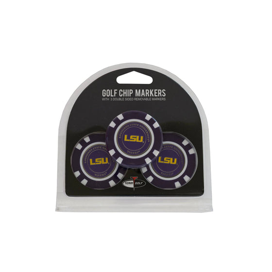 LSU Tigers 3 Pack Golf Chip Ball Markers - 757 Sports Collectibles