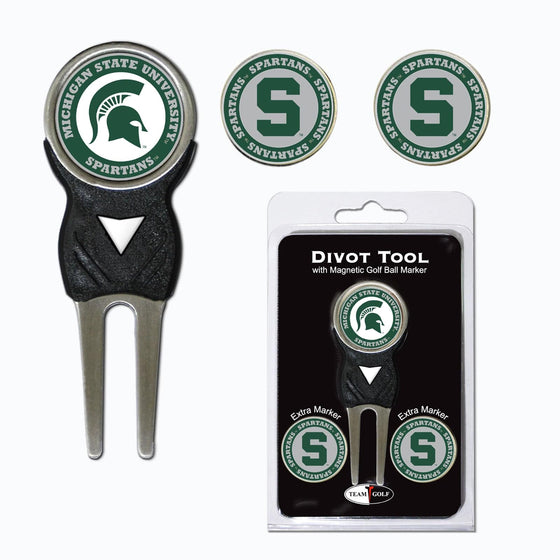 Michigan State Spartans Divot Tool Pack With 3 Golf Ball Markers - 757 Sports Collectibles