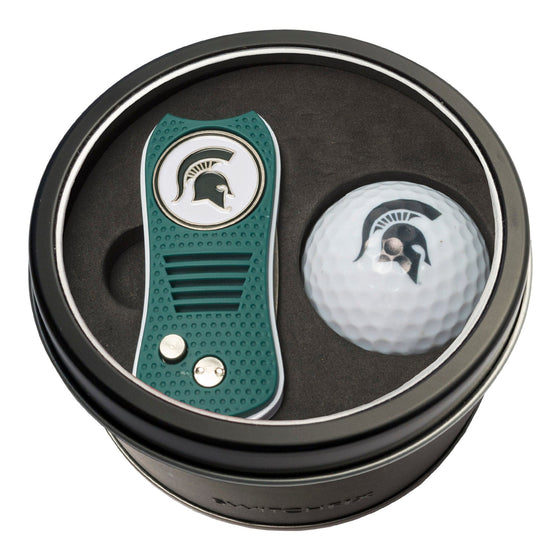 Michigan State Spartans Tin Set - Switchfix, Golf Ball - 757 Sports Collectibles