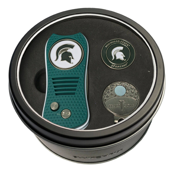 Michigan State Spartans Tin Set - Switchfix, Cap Clip, Marker - 757 Sports Collectibles