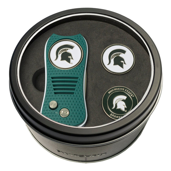 Michigan State Spartans Tin Set - Switchfix, 2 Markers - 757 Sports Collectibles