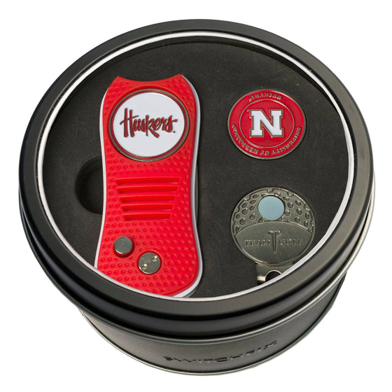 Nebraska Cornhuskers Tin Set - Switchfix, Cap Clip, Marker - 757 Sports Collectibles