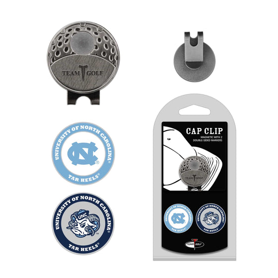 North Carolina Tar Heels Cap Clip With 2 Golf Ball Markers - 757 Sports Collectibles