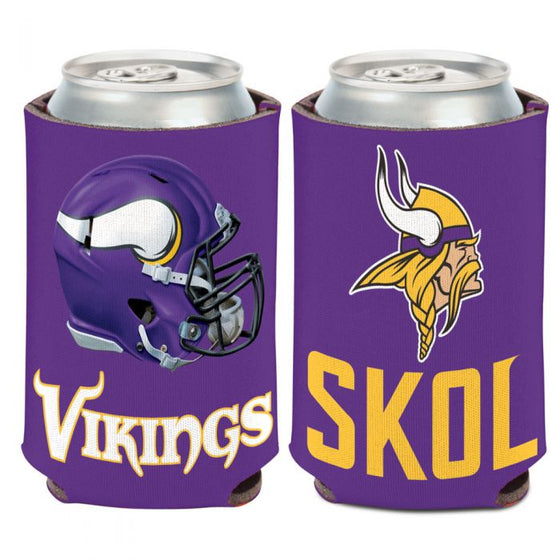 NFL 2 Sided Can Cooler Minnesota Vikings Slogan - 757 Sports Collectibles