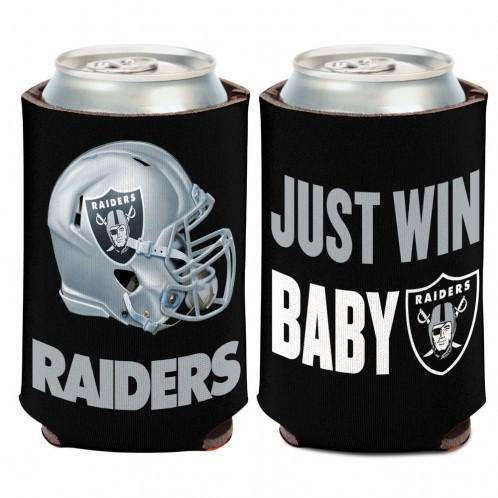 Oakland Raiders "Just Win Baby" 2-Sided Neoprene Can Coolor Koozie - 757 Sports Collectibles