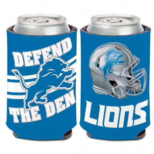 NFL 2 Sided Can Cooler Detroit Lions Slogan