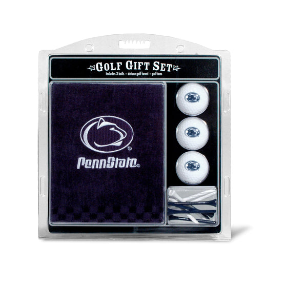 Penn State Nittany Lions Embroidered Golf Towel, 3 Golf Ball, And Golf Tee Set - 757 Sports Collectibles