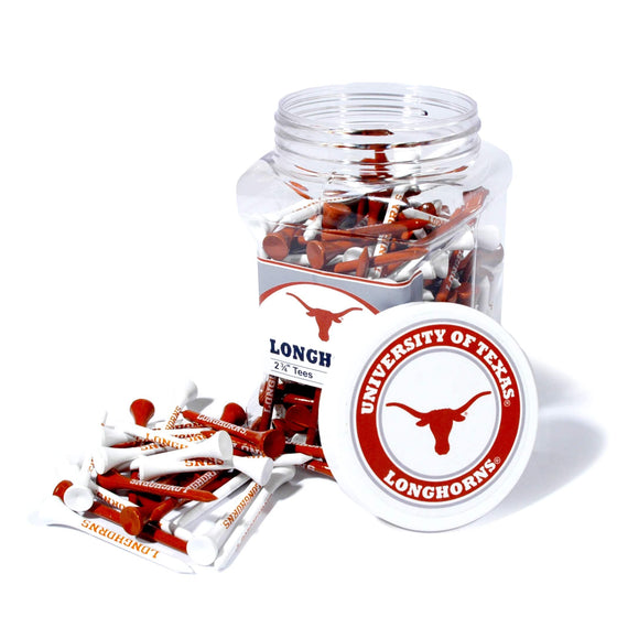 Texas Longhorns Jar Of 175 Golf Tees - 757 Sports Collectibles