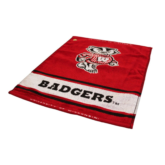 Wisconsin Badgers Jacquard Woven Golf Towel - 757 Sports Collectibles