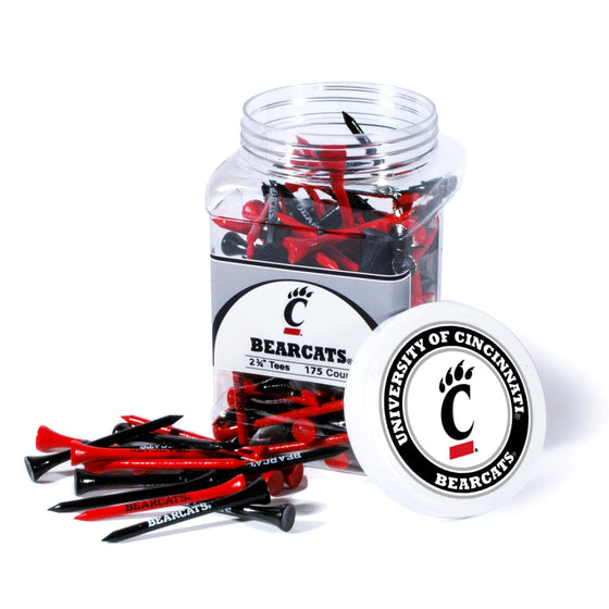 Cincinnati Bearcats Jar Of 175 Golf Tees - 757 Sports Collectibles