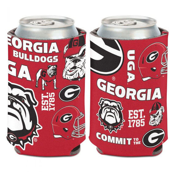 GEORGIA BULLDOGS SCATTERPRINT CAN COOLER 12 OZ.