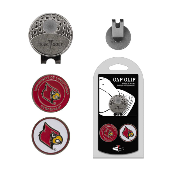 Louisville Cardinals Cap Clip With 2 Golf Ball Markers - 757 Sports Collectibles
