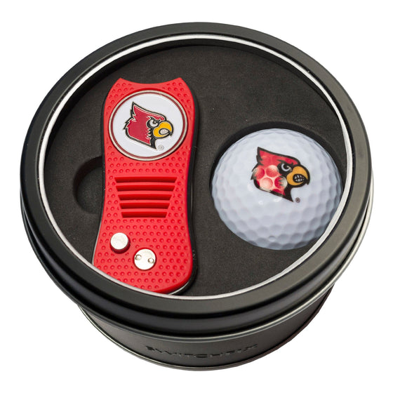 Louisville Cardinals Tin Set - Switchfix, Golf Ball - 757 Sports Collectibles