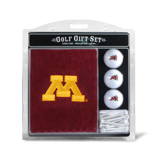 Minnesota Golden Gophers Embroidered Golf Towel, 3 Golf Ball, And Golf Tee Set - 757 Sports Collectibles