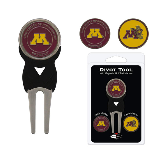 Minnesota Golden Gophers Divot Tool Pack With 3 Golf Ball Markers - 757 Sports Collectibles