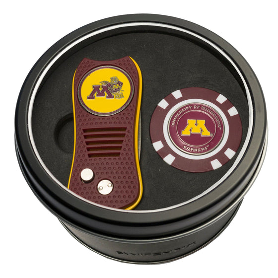 Minnesota Golden Gophers Tin Set - Switchfix, Golf Chip - 757 Sports Collectibles