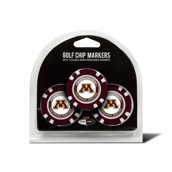 Minnesota Golden Gophers 3 Pack Golf Chip Ball Markers - 757 Sports Collectibles