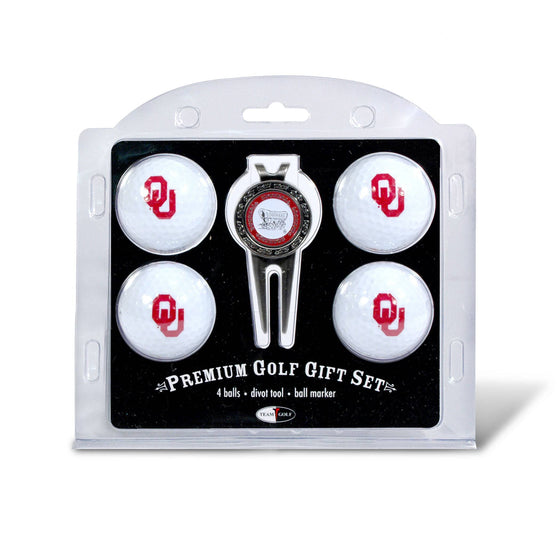 Oklahoma Sooners 4 Golf Ball And Divot Tool Set - 757 Sports Collectibles