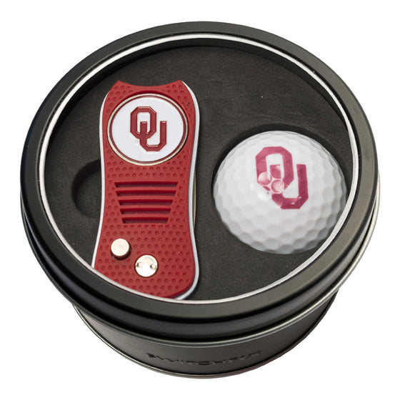 Oklahoma Sooners Tin Set - Switchfix, Golf Ball - 757 Sports Collectibles