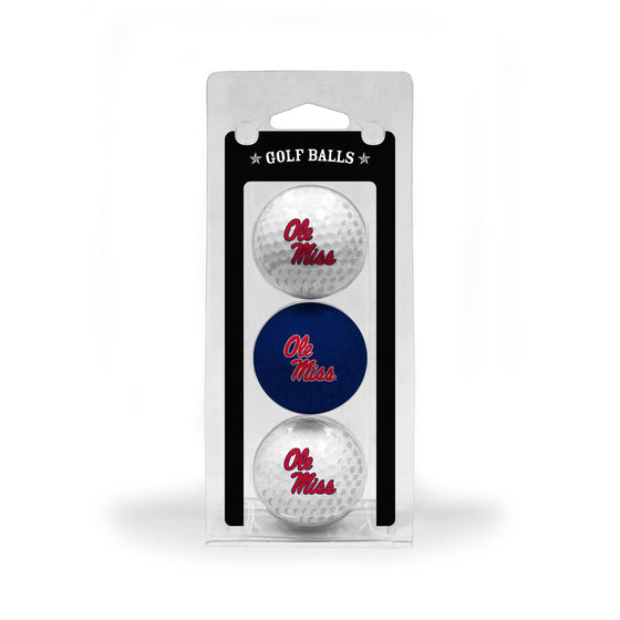 Ole Miss Rebels 3 Golf Ball Pack - 757 Sports Collectibles