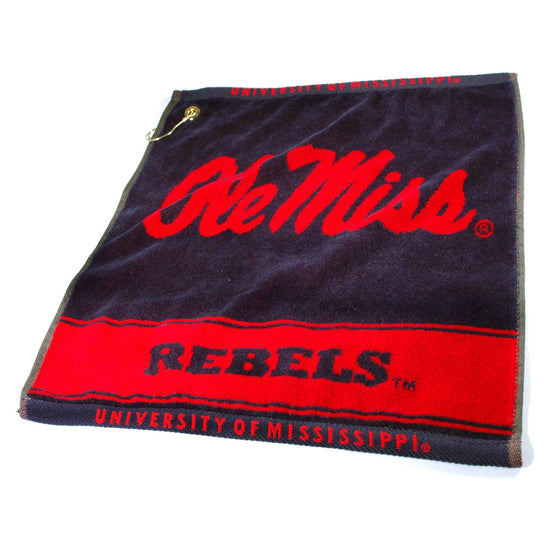 Ole Miss Rebels Jacquard Woven Golf Towel - 757 Sports Collectibles