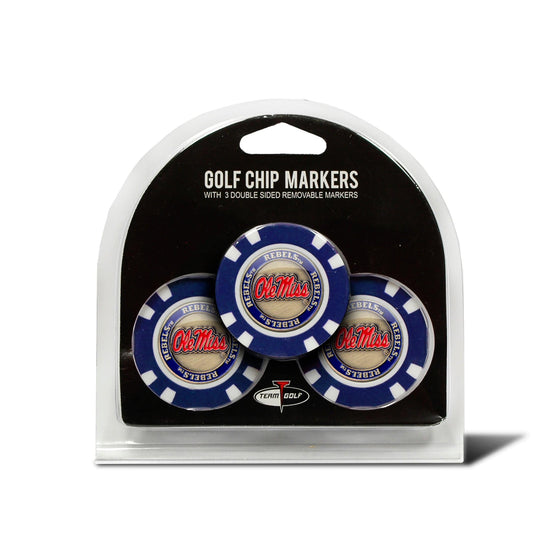 Ole Miss Rebels 3 Pack Golf Chip Ball Markers - 757 Sports Collectibles